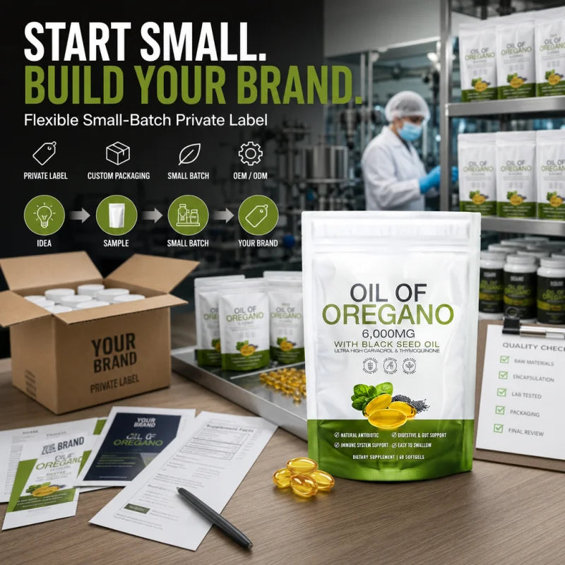 Natural Oil of Oregano Softgels 6000mg with Black Seed Oil Carvacrol Thymoquinone Herbal Supplement